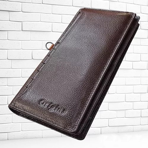 Long mobile wallet cow leather